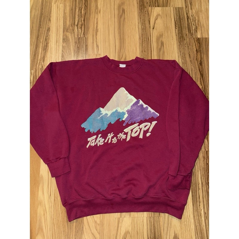 Vintage XL Little Brownie Originals Girl Scouts Take It To The Top Sweatshirt